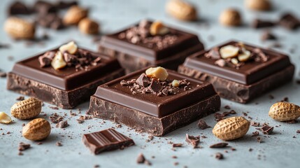 An exquisite chocolate bar displayed elegantly to highlight its glossy finish and irresistible charm