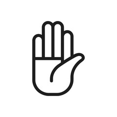 Hand Gesture Stop Icon
