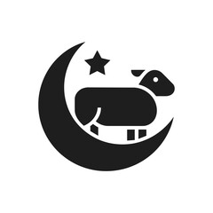 Crescent Sheep Star Icon