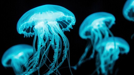 Bioluminescent Jellyfish in Aquarium (3)