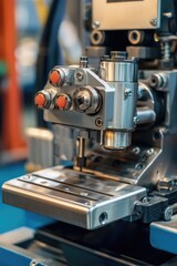 Naklejka premium A detailed view of machinery on a workbench