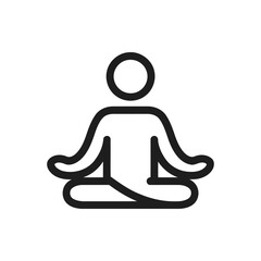 Person meditating cross-legged icon