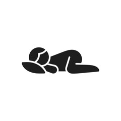 Sleeping Pose Solid Icon