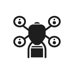 Drone Package Delivery Icon