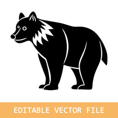 Fototapeta premium bear silhouette logo vector animals illustration,Bear icon modern symbol for graphic and web design