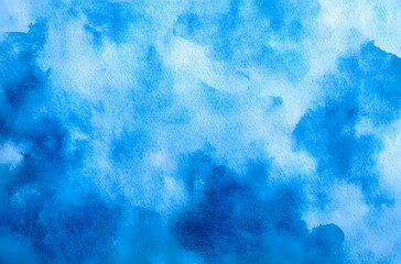 Abstract watercolor blue background texture