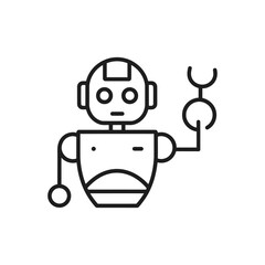 Fototapeta premium Simple Friendly Robot icon