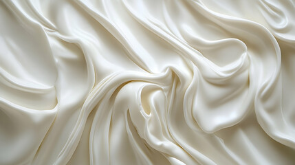 Fototapeta premium Cream Silk Drape Texture Close-up