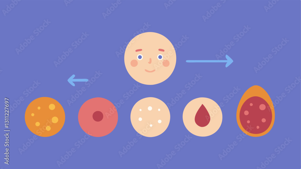 Poster timelapse effect a sequence of small frames illustrating the progression from dull skin to radiant s