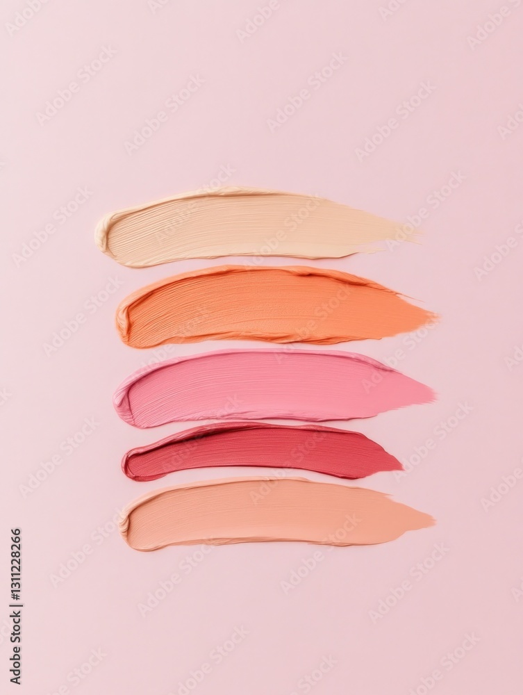 Poster soft pastel colors arranged in smooth strokes create harmonious