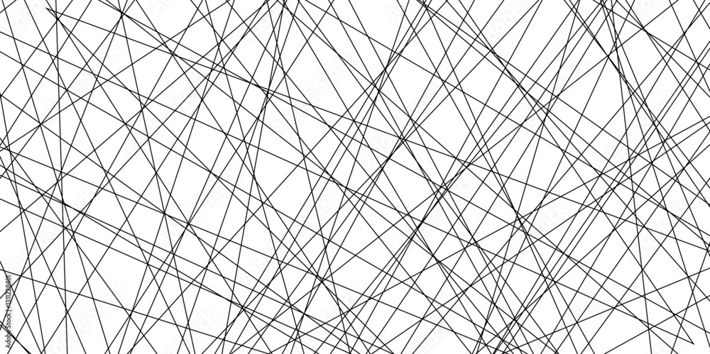 Poster abstract beautiful perfect random lines background. abstract black lines with white background creat