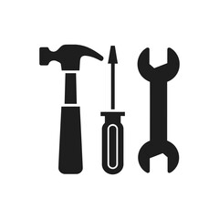 Hammer Wrench Tools Icon