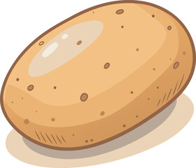 Potato - Flat Vector Illustration, Logo & Icon