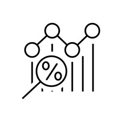 Tax vector icon. Accounting illustration sign collection. Finance and interest symbol or logo.