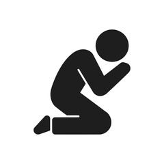 Praying Kneeling Person Icon