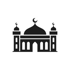 Mosque Building Silhouette Icon