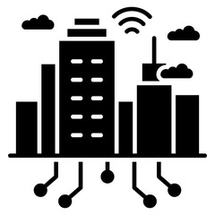 Smart City Glyph Icon