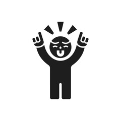 Excited Happy Gesture Icon