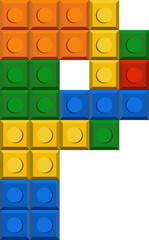 Plastic Bloks Font Alphabet