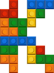 Plastic Bloks Font Alphabet
