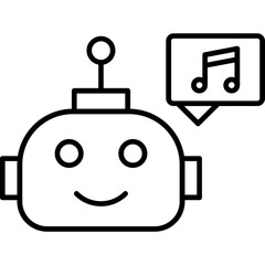 Obraz premium Automated Music Recommendation Icon