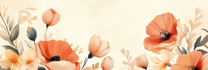 Elegant floral bouquet design with gentle hues suitable for greeting cards and invitations