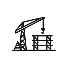 Crane Construction Site Icon