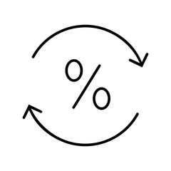 Tax vector icon. Accounting illustration sign collection. Finance and interest symbol or logo.