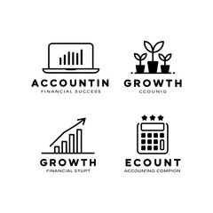 Accounting logo set Icon design 