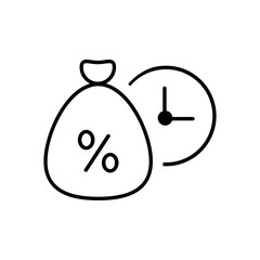 Tax vector icon. Accounting illustration sign collection. Finance and interest symbol or logo.