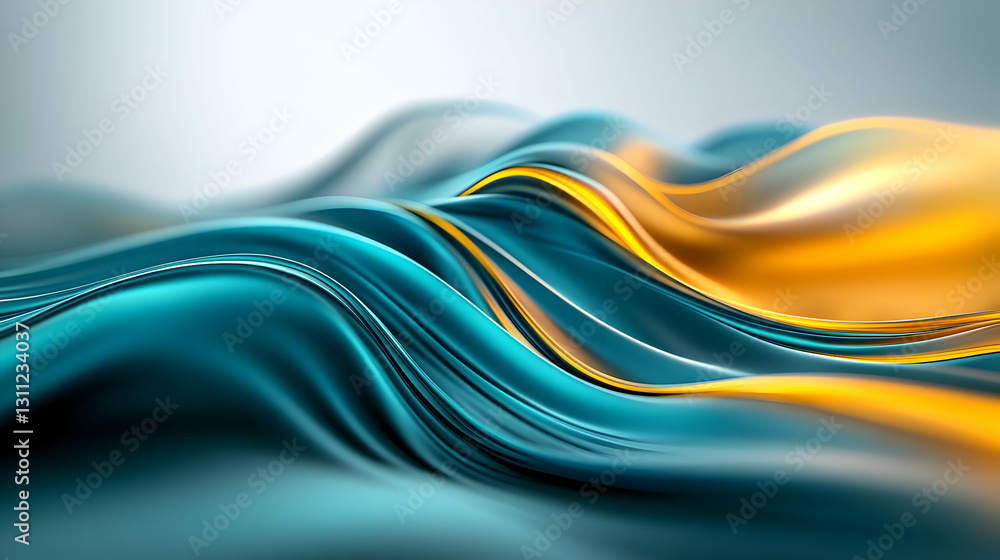 Poster abstract wavy lines in vibrant colors create a dynamic visual effect, perfect for backgrounds and mo