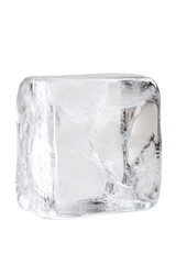 Isolated Single Ice Cube