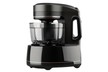 Black Electric Food Processor on Transparent Background