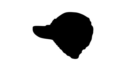 Knit Stocking Cap, black isolated silhouette