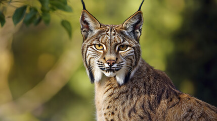 Obraz premium Majestic Iberian lynx with tufted ears in natural setting