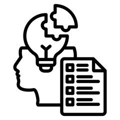 Problem Solving Outline Icon