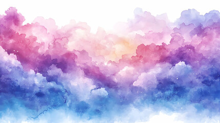 Colorful cloudscape, vibrant, soft, dreamy