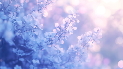 Obraz premium Serene blossoms in soft pastel light capturing nature's beauty