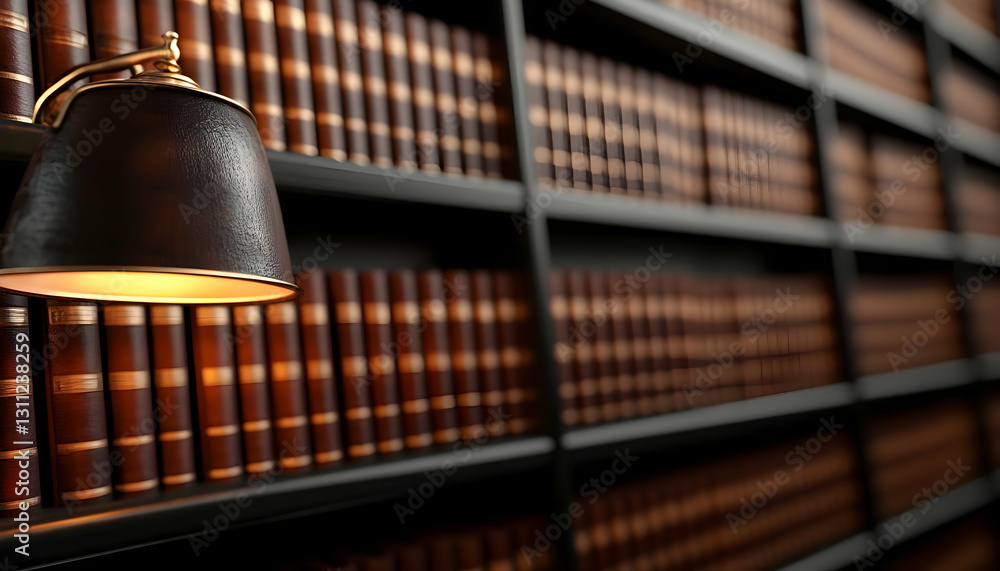 Poster a close-up view of a well-lit library filled with old books, creating a calm and scholarly atmospher