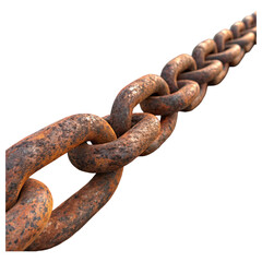 Obraz premium rusty chain isolated on white