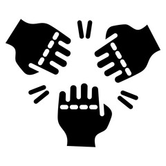 Obraz premium Teamwork Glyph Icon