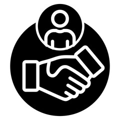 Etiquette Glyph Icon