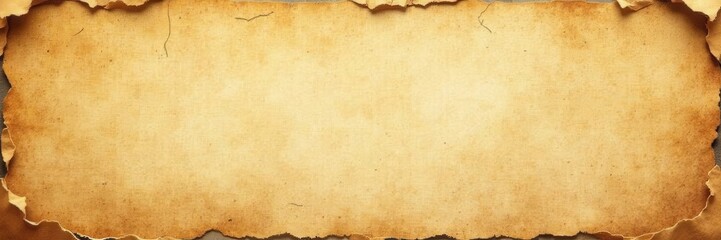 Obraz premium Faded, cracked paper; sepia tones, tattered edges , manuscript, brown