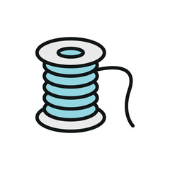 Needle and thread tailor and fashion icon symbolizes precision and creativity, perfect for sewing, embroidery, dressmaking, and textile design.