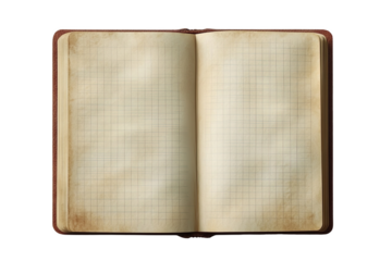 Open Vintage Book with Blank Pages and Aged Paper Texture