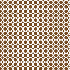 Abstract background - brown circles pattern for wrapper design, packaging or textile printing. Vector illustration. Seamless pattern