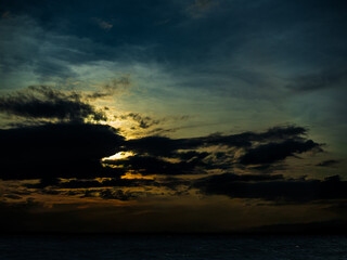 Sky dark cloud storm halloween background rain lightning thunder stormy typhoon Nature light scene...