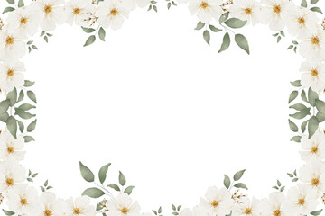 Watercolor flowers background vector for design.