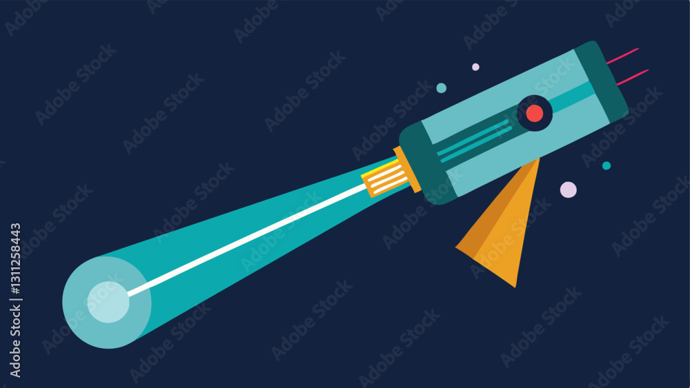 Poster treatment device an image of a handheld laser device emitting light with exosome delivery tips illus