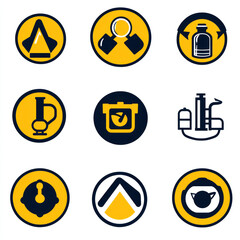 Obraz premium nuclear power icons